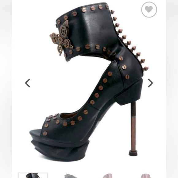 Steampunk NEW leather heels - Picture 3 of 3